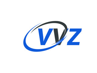 VVZ letter creative modern elegant swoosh logo design