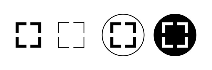 Fullscreen Icon set. Expand to full screen sign and symbol. Arrows symbol