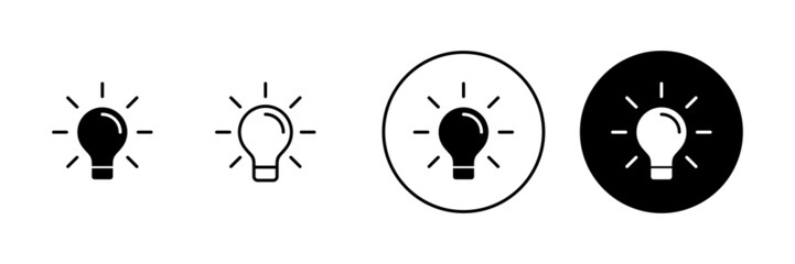 Lamp icons set. Light bulb sign and symbol. idea symbol.