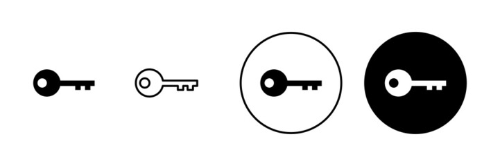 Key icons set. Key sign and symbol.