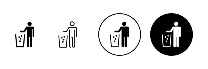 Trash icons set. trash can icon. delete sign and symbol.