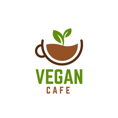 Vegan Cafe logo vector