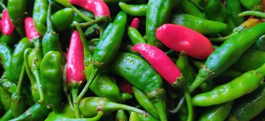 Colourful and fresh chillies used to make tasty food