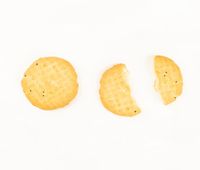 biscuits on a white background