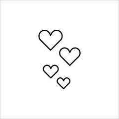 Heart icon, Love symbol, Love icon vector illustration on white background