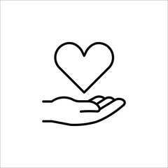 Heart icon, Love symbol, Love icon vector illustration on white background