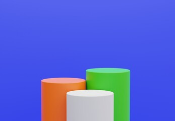3D Rendering Multi Colors Studio Shot Product Display Background, Product Podium Concept