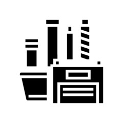 polypropylene thermoplastic glyph icon vector. polypropylene thermoplastic sign. isolated contour symbol black illustration