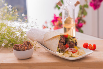 chicken and vegetable wrap