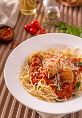 spaghetti with meatballs