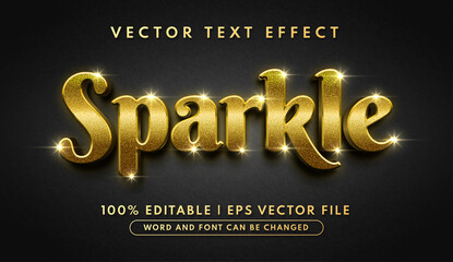 3d glow sparkle editable text effect