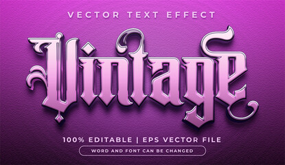 Vintage editable text effect style