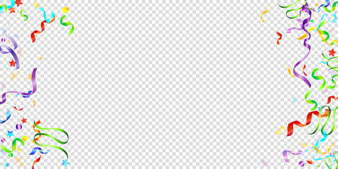 ribbon serpentine tinsel red spiral color curly