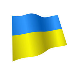 Ukraine waving flag vector editable illustration love UA