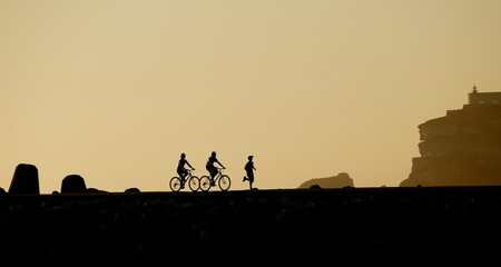 Fototapeta premium Cycling and Running