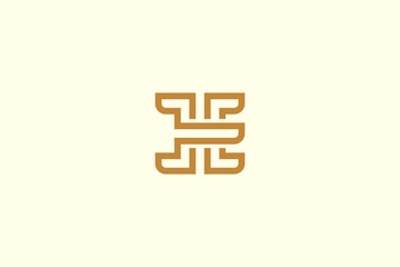 Letter He Logo. Vector Design.