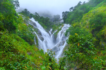Fototapeta na wymiar Pi Tu Gro Waterfall is often called the 