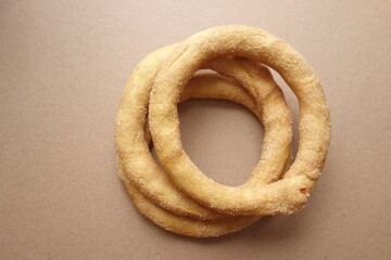 Roscón resobado from the municipality of La Vega, Cundinamarca, Colombia.  Ring shaped cookie
Roscón de la Vega, Cundinamarca, Colombia. Galleta en forma de anillo