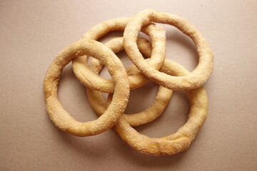 Roscón resobado from the municipality of La Vega, Cundinamarca, Colombia.  Ring shaped cookie
Roscón de la Vega, Cundinamarca, Colombia. Galleta en forma de anillo