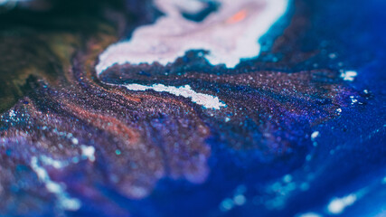 Obraz premium Paints blend. Abstract background design. Blue inks mix