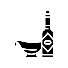 sauce tomato glyph icon vector. sauce tomato sign. isolated contour symbol black illustration