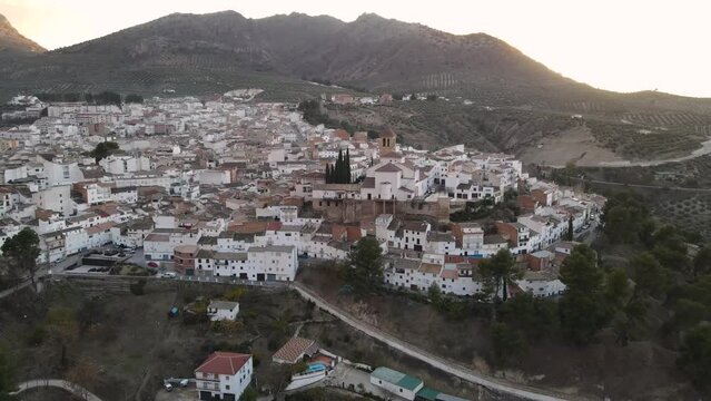 Aerial view from olive's sea in Quesada, Jaen, Spain