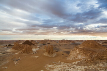 Rock formations of El Aqabat valley in the White Desert, Egypt