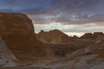 Rock formations of El Aqabat valley in the White Desert, Egypt