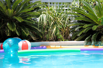 Fototapeta na wymiar Pool fun for everyone