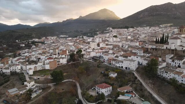 Aerial view from olive's sea in Quesada, Jaen, Spain