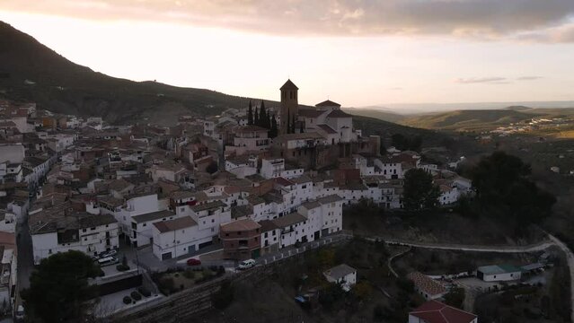 Aerial view from olive's sea in Quesada, Jaen, Spain