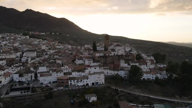 Aerial view from olive's sea in Quesada, Jaen, Spain