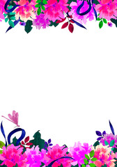 frame with flowers