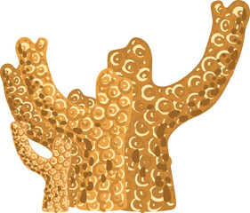 Bright Coral or Anthozoa as Marine Invertebrate from Ocean Bottom and Seabed