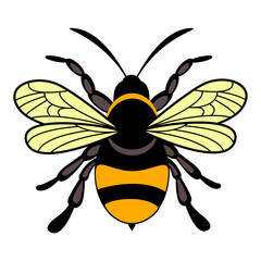 Bee illustration vector Design template. Bumblebee, Bombus, Bee.  Suitable for Creative Industry, Multimedia, entertainment, Educations, Shop, and any related business. 