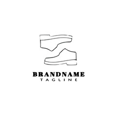 shoes cartoon logo icon design template black isolated vector