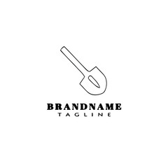shovel logo icon design template vector illustration