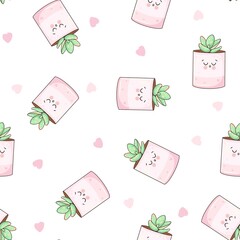 cute flower pots pattern design