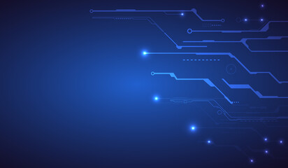 Abstract Blue Futuristic Stripe Lines Copy Space for Banner, Brochure, Presentation, Infographic Vector Background.