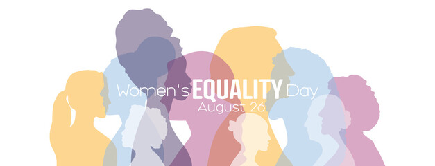 Women's Equality Day banner. - obrazy, fototapety, plakaty