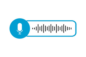Microphone and sound wave icon. Music and audio logo. Podcast radio logo. Vector