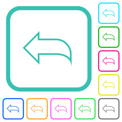 Reply to mail outline vivid colored flat icons