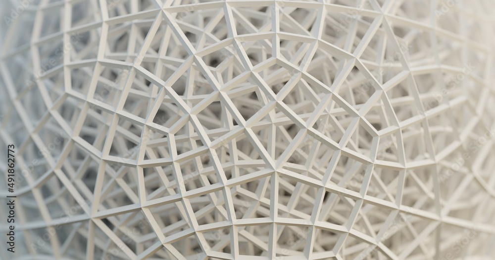 Wall mural wireframa pattern made in 3d with blender