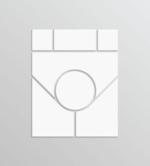 Moodboard layout. Photo collage template. Mood board grid. Mosaic pictures frame. Empty album brandboard. Retro gallery background. Portfolio images with circle. Vector illustration. Vertical banner