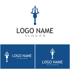 Trident Logo Template vector icon illustration design