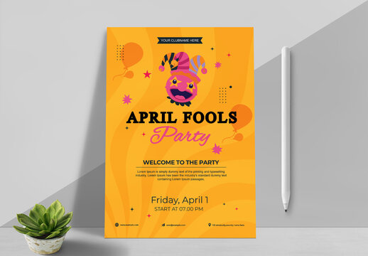 April Fools Flyer Design Layout