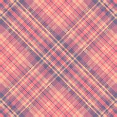 Seamless tartan plaid pattern with texture and pastel color.