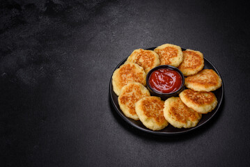 Potato Cakes. Vegetable fritters, latkes, hash browns. Vegetable pancakes