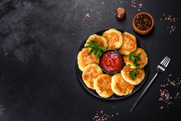 Potato Cakes. Vegetable fritters, latkes, hash browns. Vegetable pancakes