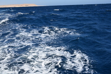 Red Sea of Egypt. Beautiful sea waves.
